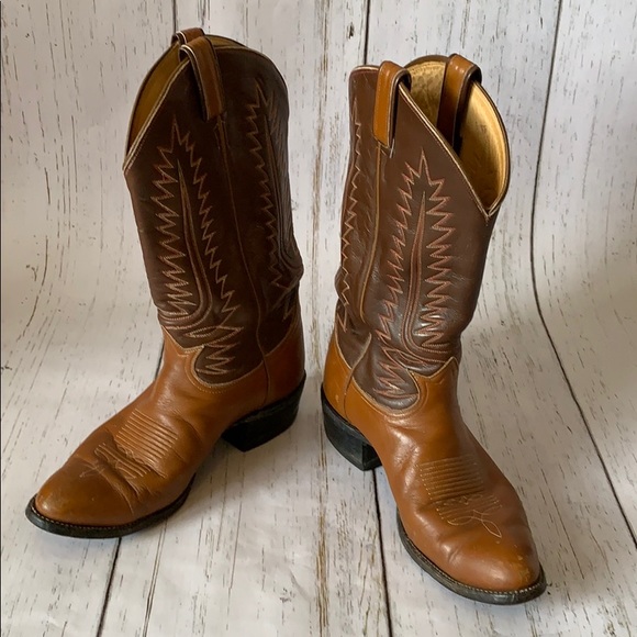Tony Lama Other - Vintage Men’s Tony Lama Cognac Cowboy Boots Size 9.5